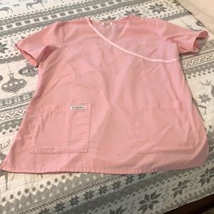 Women’s pink scrub shirt
